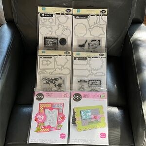 Sizzix Framelits Die Set with Pink and Green Accents